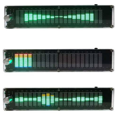 LED2015音乐频谱电平灯多模式DSP均衡器EQ声控拾音彩色亚克力外壳