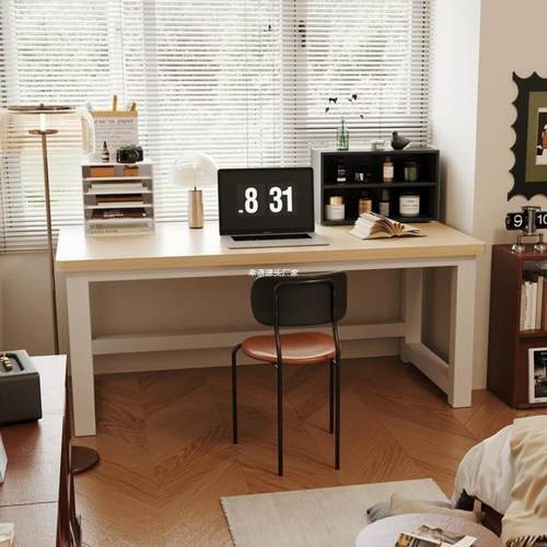 电家942脑桌台式用简约公办卧室简易桌学生学习书桌写字椅长方形