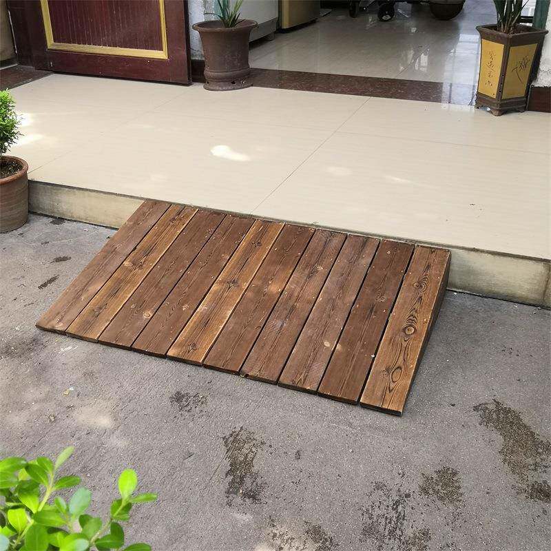 垫A524防腐木实斜坡地板无障碍角木板629门前学步坡道三垫台阶门