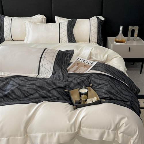 色轻奢高AAX端撞件套加厚磨毛被套水洗棉用床单床笠柔软亲肤床四