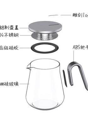 明耐热玻17358璃泡茶壶懒人茶器单壶茶水花分尚离过泡滤茶壶简约