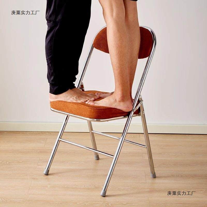 欧式电仿古椅子灯芯绒会折议家用叠餐椅椅靠背脑拍照靠背椅SUQ凳