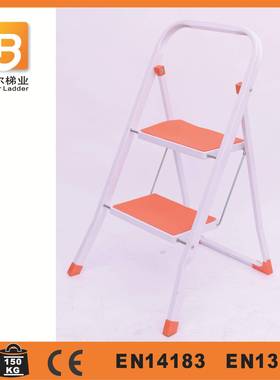 洲标准带防滑OCF垫加厚欧方管步铁梯折叠扶手防二滑人字梯凳