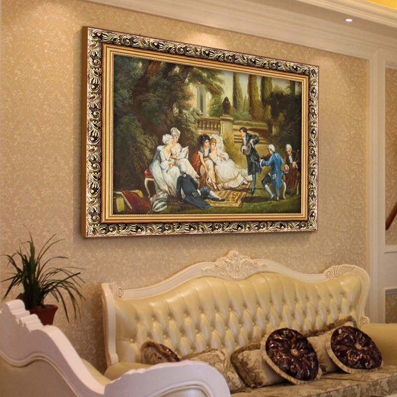 欧美式音乐琴房教室装饰画欧洲人物乐器客厅壁画酒店KTV过道油画