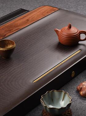 整块胡桃木木茶盘商排水用式大小号托盘茶70220电具套号装式设计茶台