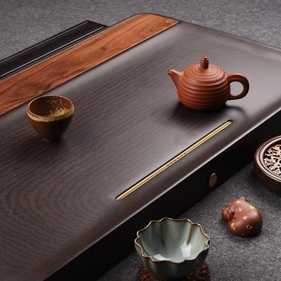 整块胡桃木木茶盘商排水用式大小号托盘茶70220电具套号装式设计茶台