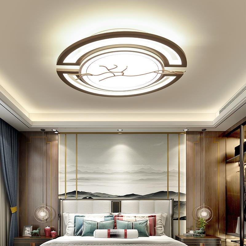 新式厅吸顶灯简中约国风长方形客大灯卧室书房餐C9112厅le中d灯具