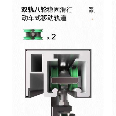 一字型13296淋浴隔卫生间干湿分离隔断断淋浴化房房推拉钢玻璃移