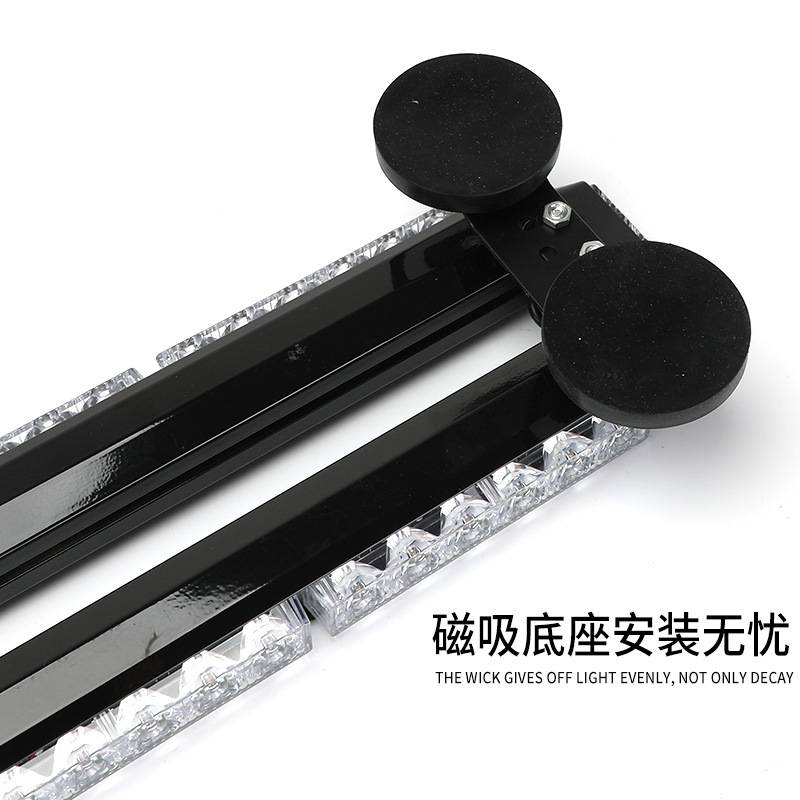 双排led长排灯爆闪灯5节汽车吸顶工程车黄色LED开道灯警示灯四面