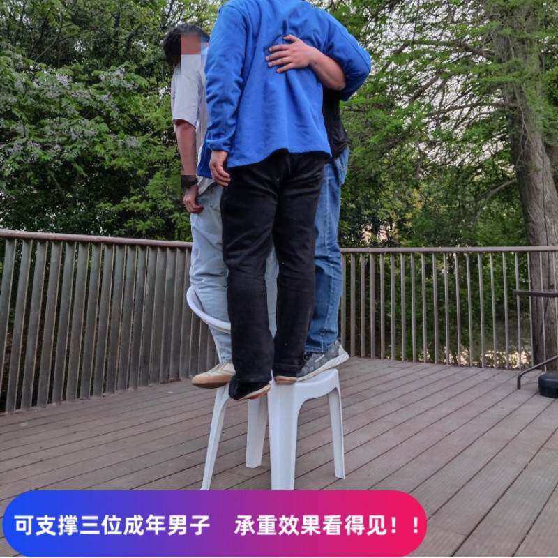 椅子塑料餐椅户外休闲家用大排档夜宵桌椅白色成人靠背椅大号扶手