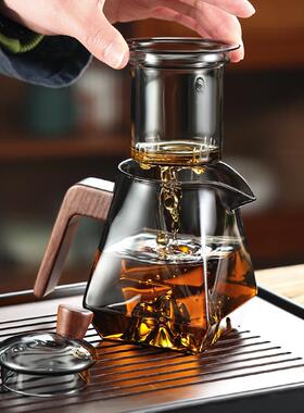 xyt玻茶壶套装泡茶家用茶水分离耐送温茶具71209过滤璃单壶高办公