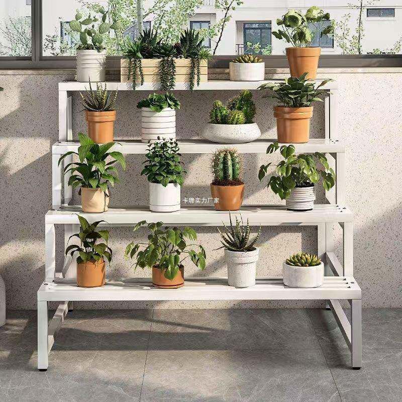 阳台花架约外落地多层阶梯式见详情防水简防锈庭院多肉室内盆栽架