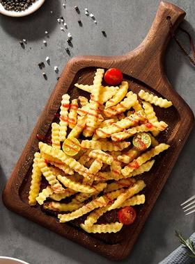 初心乌檀木牛排盘长方盘形西餐盘盘面包托披萨木制餐牛86356板扒