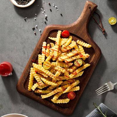 初心乌檀木牛排盘长方盘形西餐盘盘面包托披萨木制餐牛86356板扒