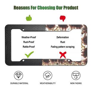 跨境汽装车碳维牌照框改装美式车牌架欧美新交纤规干碳牌照托饰框