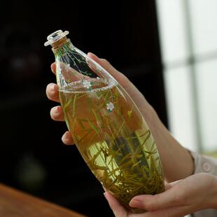 耐水热玻璃泡瓶家用高档高硼硅玻璃冷壶简冷水约泡茶壶87831创意密封瓶