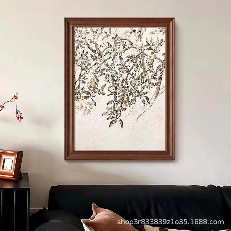 轻餐法式中国厅风适合餐的挂画复古中客古边柜装饰画发财树厅ST42,家居饰品,现代装饰画,淘宝优惠券,粉丝福利购,淘宝优惠卷