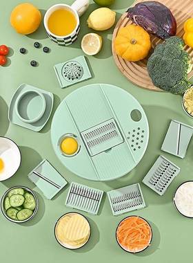 多功蔬菜水OMR器可切菜瓜器沙拉脱水器甩干机能家用黄土豆切甩丝