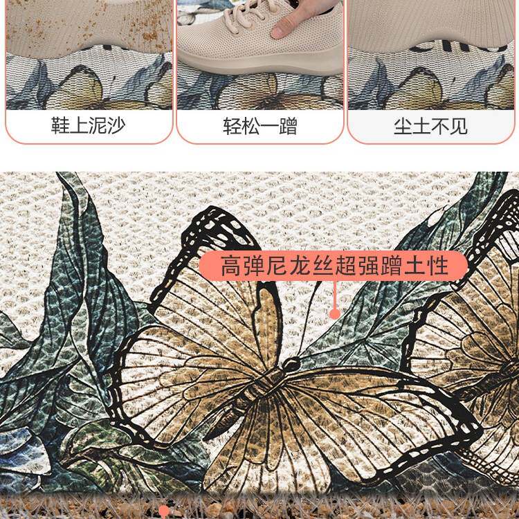 地垫入户门垫玄关门口除尘耐脏防滑脚垫子卡通弹力丝耐磨地毯