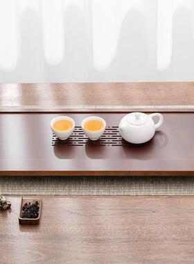 新款竹制茶盘水家用沥水海茶台简约储茶泡盘中式77535托盘干蓄水