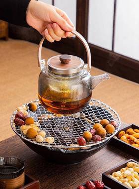 围炉烤煮茶家用电陶室内茶44419罐罐茶煮茶器炉茶炉玻璃茶壶茶煮具套装