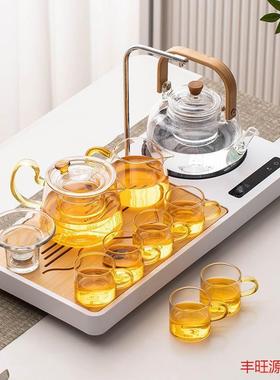 套整玻璃茶套装家用全自动上水体电陶炉煮茶器烧水HG156154泡具茶