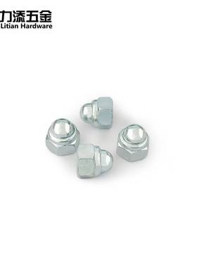 DIN986铁盖帽尼龙圈防松盖型螺母304不锈钢六角一体盖圆球头螺帽