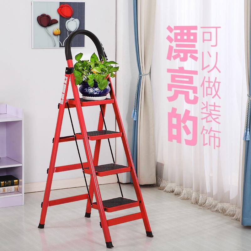 折梯子家用人字梯加厚四五六步叠移动室内商店F9578909登高梯便楼