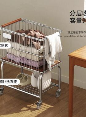 中风收纳小推车置架家用脏衣篮间卫物生浴IJK65561室衣服收纳筐洗