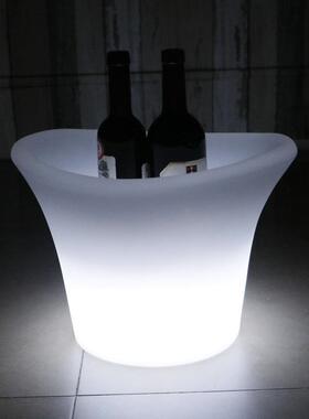 圆形塑红吧料酒桶鸡尾酒酒桶户50789外冰块桶酒啤酒框氛冰围装饰