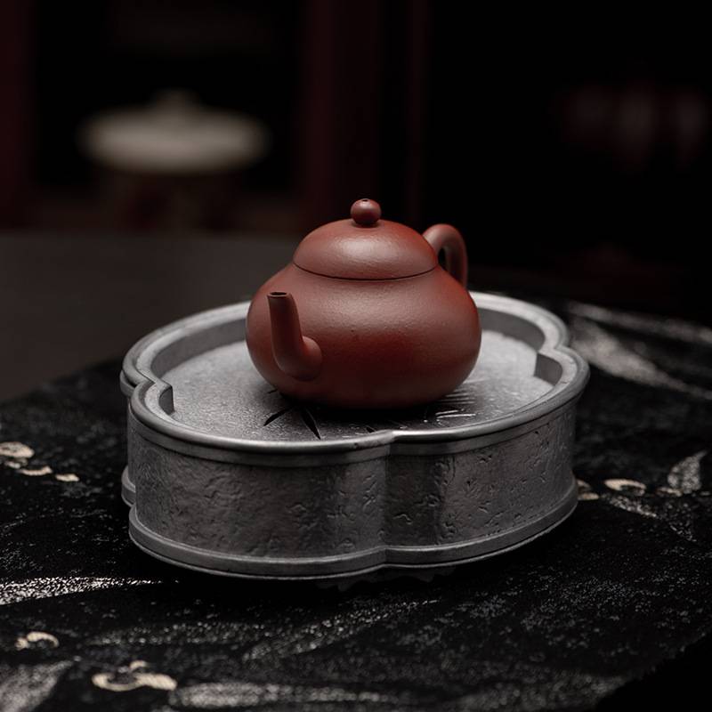 古锡茶盘家用简约禅意高档仿古功夫储水一人用茶承壶承茶托干泡台