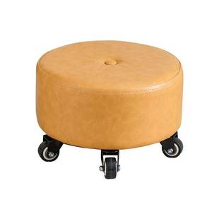 简单轮滑矮凳美缝带轮小凳子家用修脚移动小板凳带娃学步凳万向轮