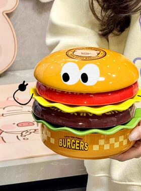 爱颜值汉堡陶套瓷餐盘高家用可菜盘碗碟盘子组合餐具装陶瓷盘9670