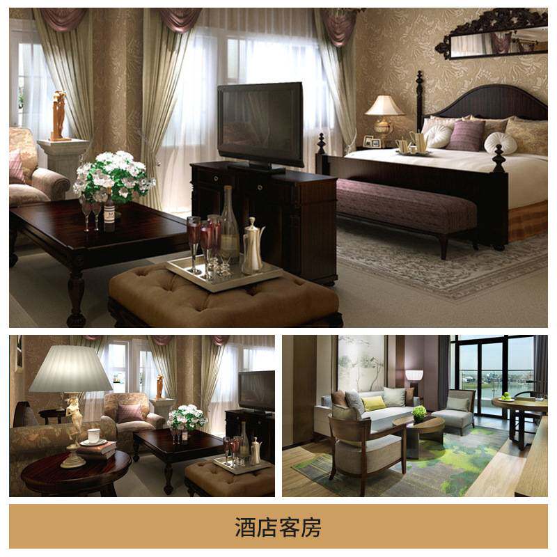 厂家制作酒店全套家具 酒店大堂餐厅沙发桌椅 酒店套房家具配套