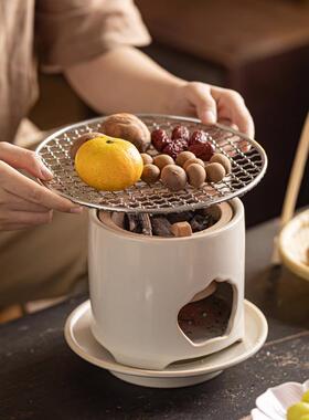 家用苏打釉茶壶炭把火烧壶泡茶NEB提梁水侧围炉煮茶器户外明火陶