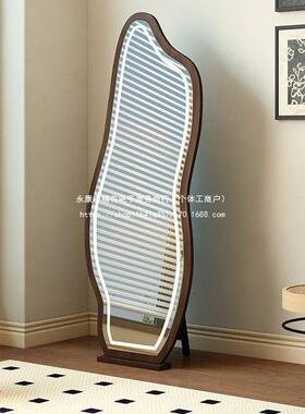 中古穿衣全身镜家用地镜异形服装试衣镜TWD落店地壁挂带镜灯穿衣落镜