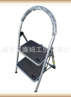 家用梯家子二步梯踏加厚折叠DNS100-2铁梯子人梯两步色字用红折叠