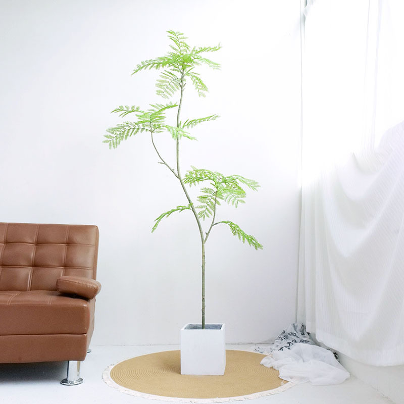 仿真蓝花楹中式假植物盆栽室内摆件仿真树客厅摆件轻奢仿真植物