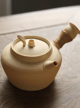 泥砂铫烧古月白泥水壶工夫茶壶陶玉书畏炭碳电陶白炉煮水煮茶壶