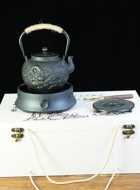 2100ml云龙铁壶31885煮水壶铁茶铸壶中日式烧水泡茶手工养生茶壶