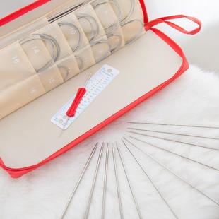 编织工具中意牌国标短不锈钢F956S697全毛套装线衣手工棒针长针针