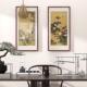 饰背景壁竖画高端版 式 画客厅玄关挂画国大气中入户走廊过KIT道装
