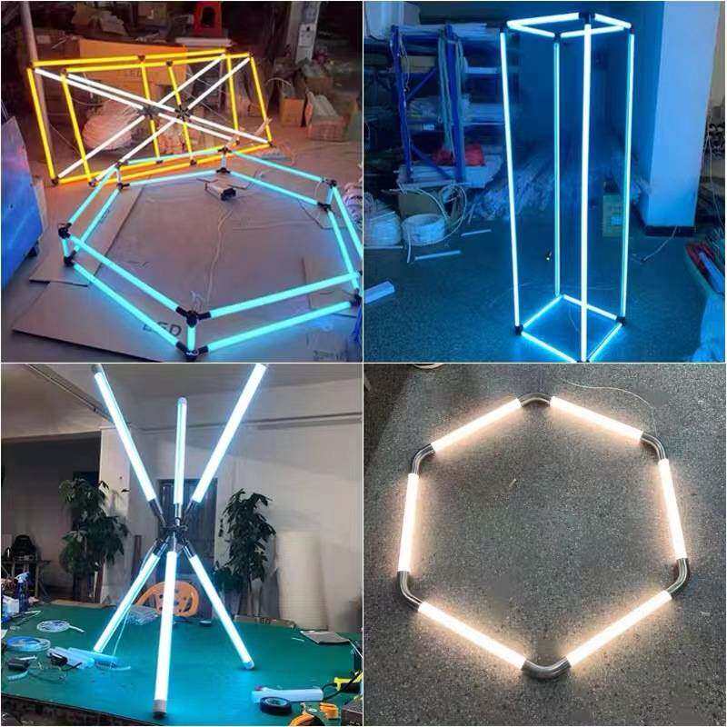 Led拼接造型长条发光t8led灯灯霓虹装饰日光灯长条灯灯管超亮LED
