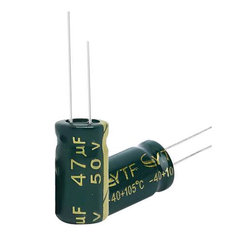 铝电解电6容50V47UF*12mm小风ACA常用容器47UF/50V长扇寿电耐温