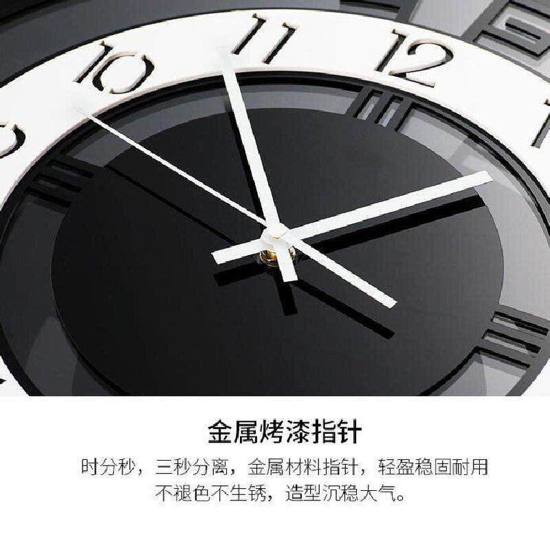 跨境新款红钟挂钟客厅中式Y17轻奢现代表简约网家用装静饰挂墙音