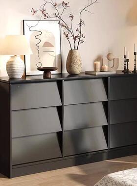 置实木柜斗抽屉柜卧室床尾物柜客厅收纳柜物靠墙储柜OLT九斗柜小