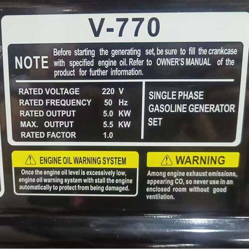 静家用露营汽油发机三音相等电功UJQ率3180V220V10V3KW5KW工厂