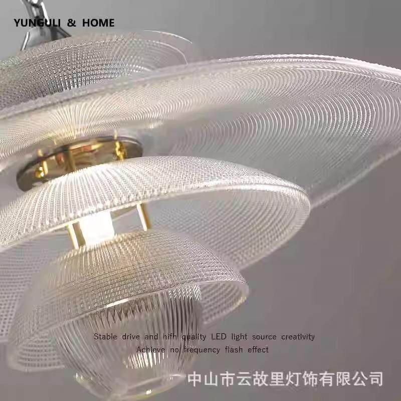 麦餐厅丹吊灯设计感345古玻璃茶室吧台灯美式中复古工业风碟PH飞