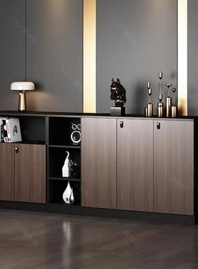 办公室带文19467件柜木质储柜锁资料柜隔断杂物地收纳物柜柜矮柜组合