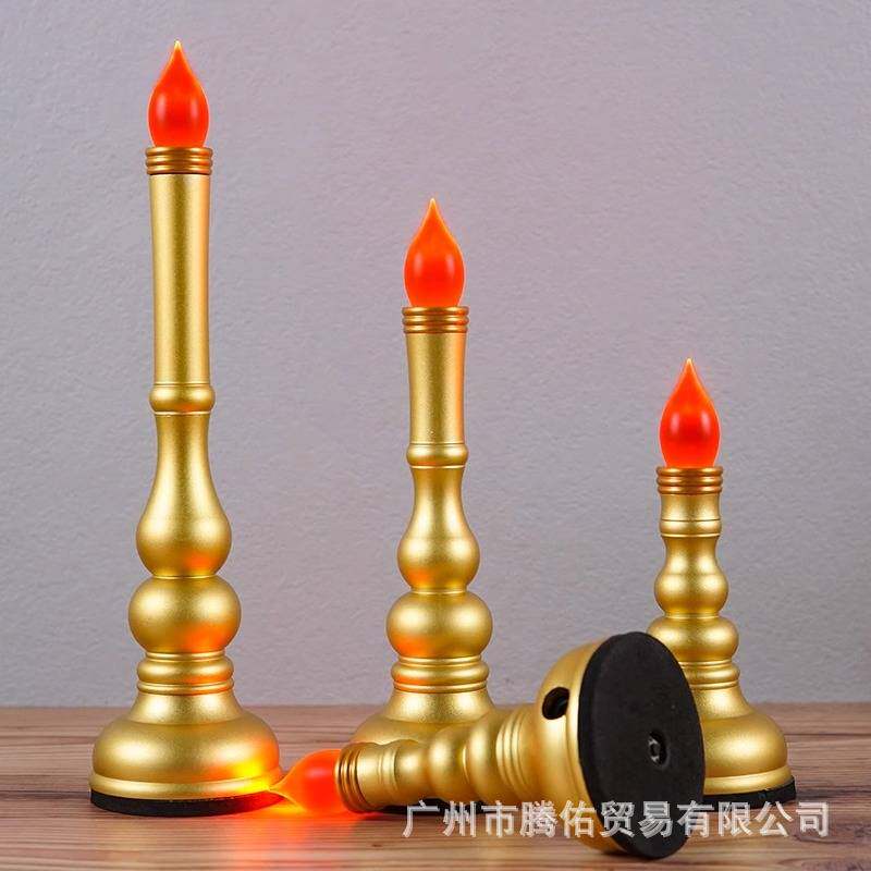 电子蜡烛灯充电led长明灯供佛财神电烛台家用菩萨神台插电蜡烛灯